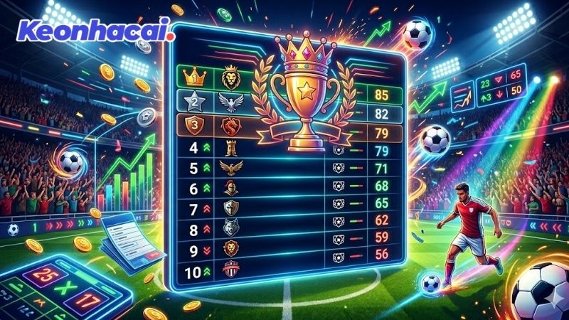 Vai trò của bảng xếp hạng bóng đá trong việc soi kèo